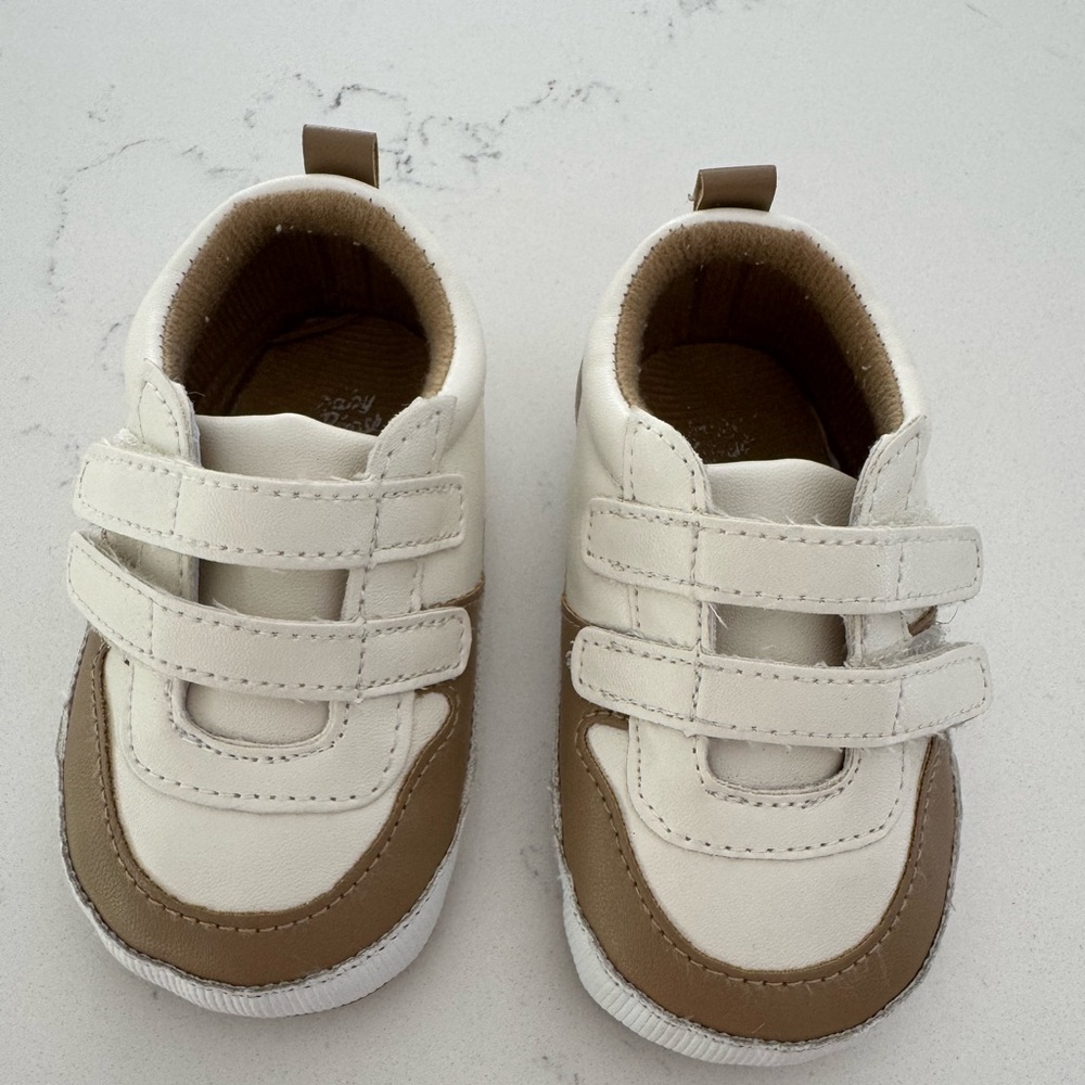 Kids Cream and Tan Shoes